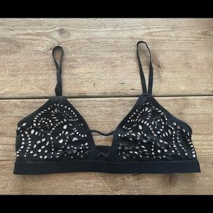 Black & Tan Lace Bralette